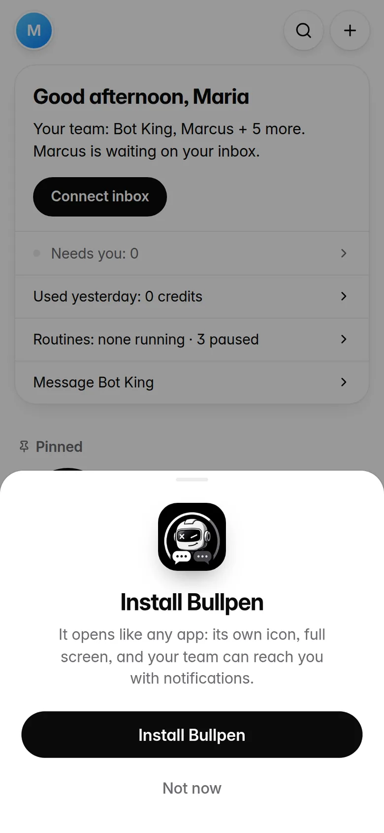ZOOGABOOG! on Android asking to install it as an app, with one Install ZOOGABOOG! button.